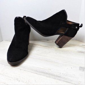 Franco Sarto Dakota size 10 black bootie heel real leather